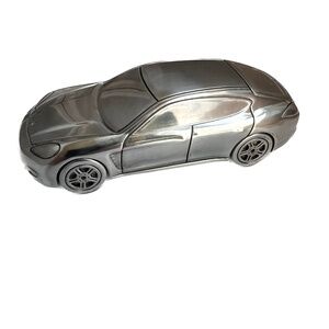 Porsche Panamera Turbo Mobil 1 Solid Metal Silver Colored 4 1/2" long x 1 1/2" w